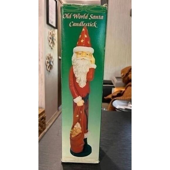 Old World Santa Candlestick holder plus hat - Picture 9 of 9
